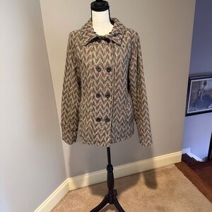 O'Neill Women's Multicolor Chevron Pea Coat